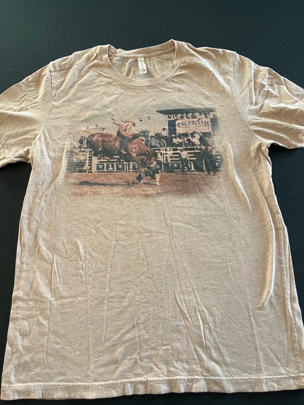 Bella+Canvas Women's Short-Sleeve Rodeo Graphic Tee - Beige